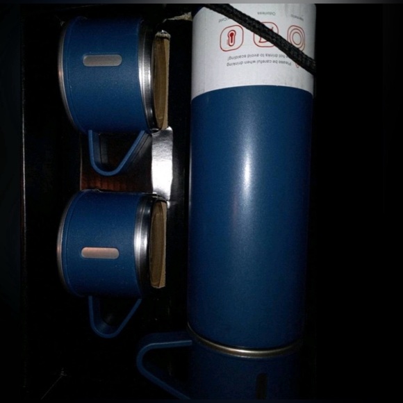 🆕 4PC Vacuum Thermos Bottle Set Blue - Picture 10 of 14